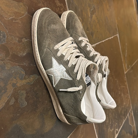 Goldengoose ‘BALLSTAR’ is green suede with metallic details size 42 - Picture 3 of 14